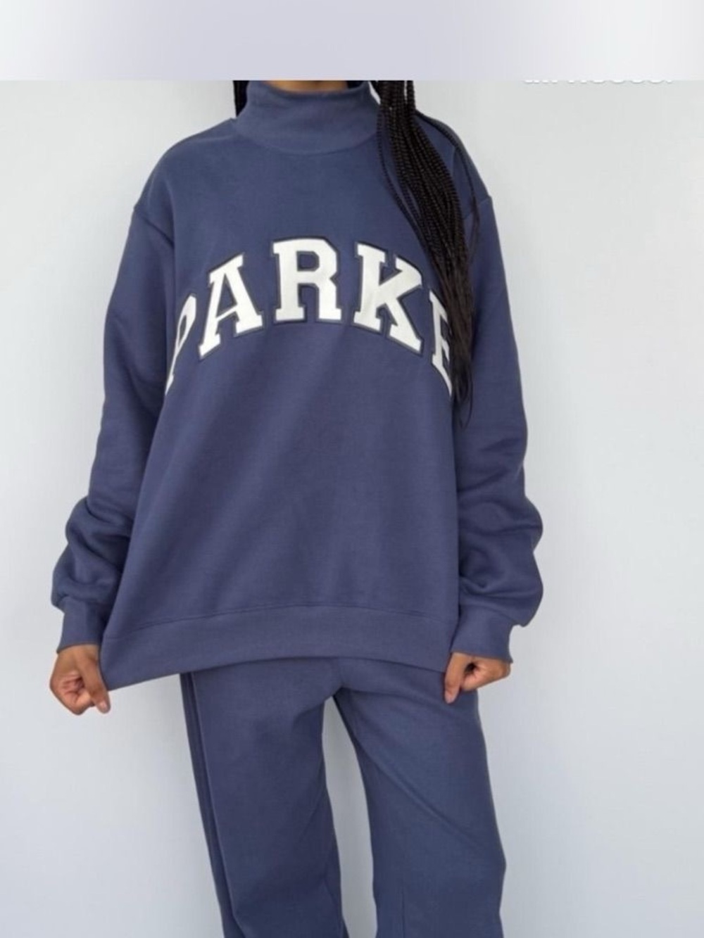 Parke Navy Pullover with White Logo